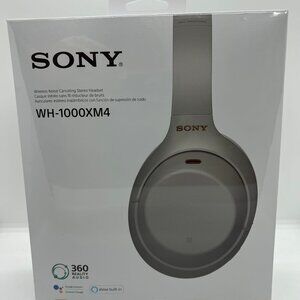 Sony WH-1000XM4 Wireless Premium Noise Canceling Overhead Headphones Silver
